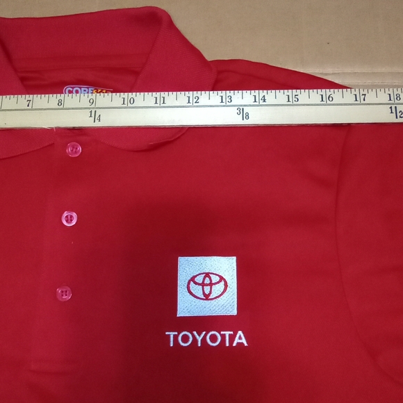 Toyota Logo Red Men's Polo Shirt Size Medium - Picture 13 of 13